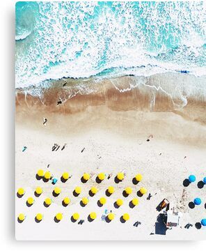 Beach Print, Beach Art Print, Beach Life, Modern Beach Poster, Sea Print, Coastal, Land Canvas Print | RedBubble US