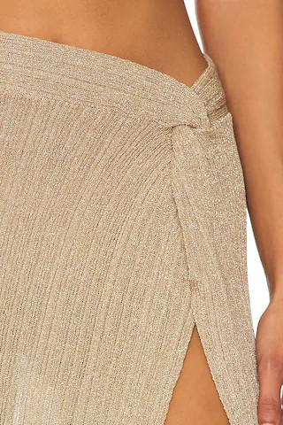 Heart Of Gold Skirt in Metallic Gold | Revolve Clothing (Global)