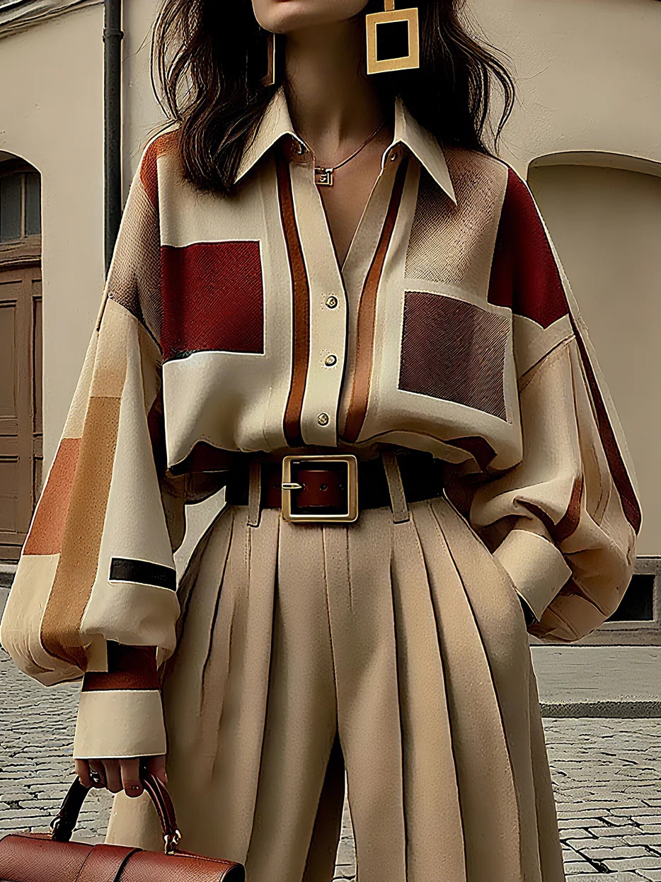 Regular Fit Color Block Urban Turtleneck Long Sleeve Shirt | Stylewe