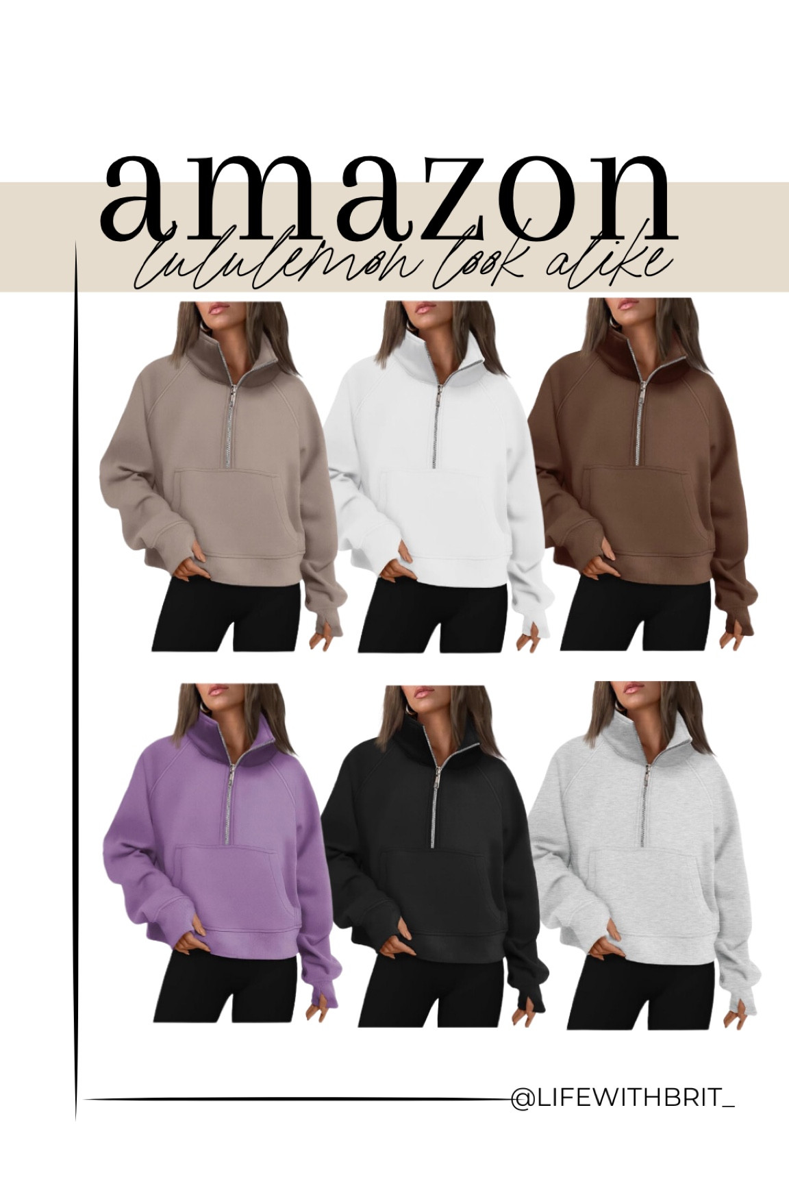 amazon, sweatshirt, lululemon lookalike, zip up

#LTKCyberWeek #LTKFindsUnder50 #LTKStyleTip