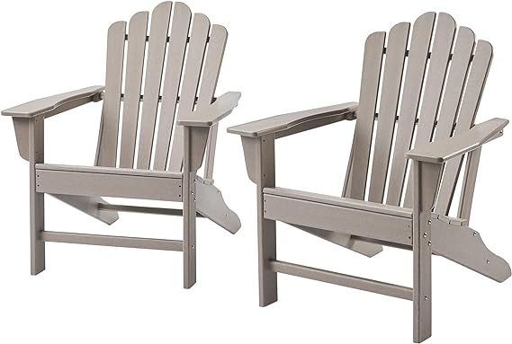 MONDAWE Folding Adirondack Chair Weather Resistant,Adirondack Chairs Set of 2,Patio Chairs Wood T... | Amazon (US)