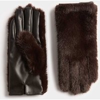 M&S Faux Fur Gloves Chocolate | Marks & Spencer (UK)