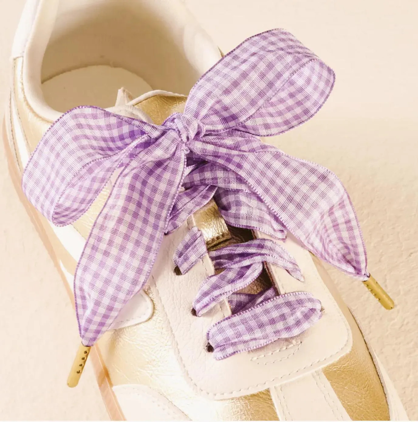 Lavendar Gingham Shoe Laces | Etsy (Global)