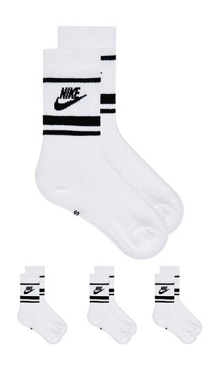 3 Pack Crew Socks in White, Black, & Black | Revolve Clothing (Global)