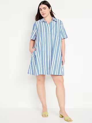 Short-Sleeve Mini Shirt Dress | Old Navy (US)