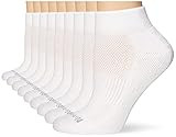 No nonsense womens Soft & Breathable Cushioned Quarter Top Running Socks, White - 9 Pair Pack, 4 10  | Amazon (US)