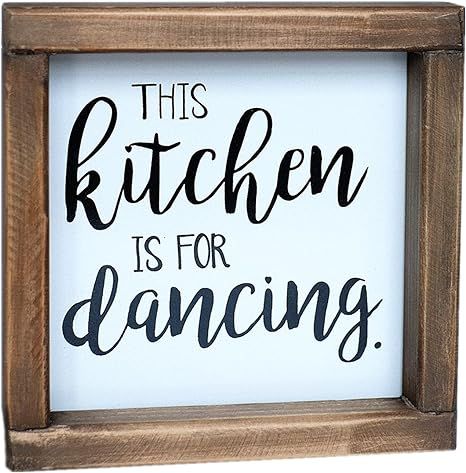 SIMPLY ANI This Kitchen is for Dancing, Kitchen Signs Decor, Kitchen Decorations, Funny Kitchen S... | Amazon (US)