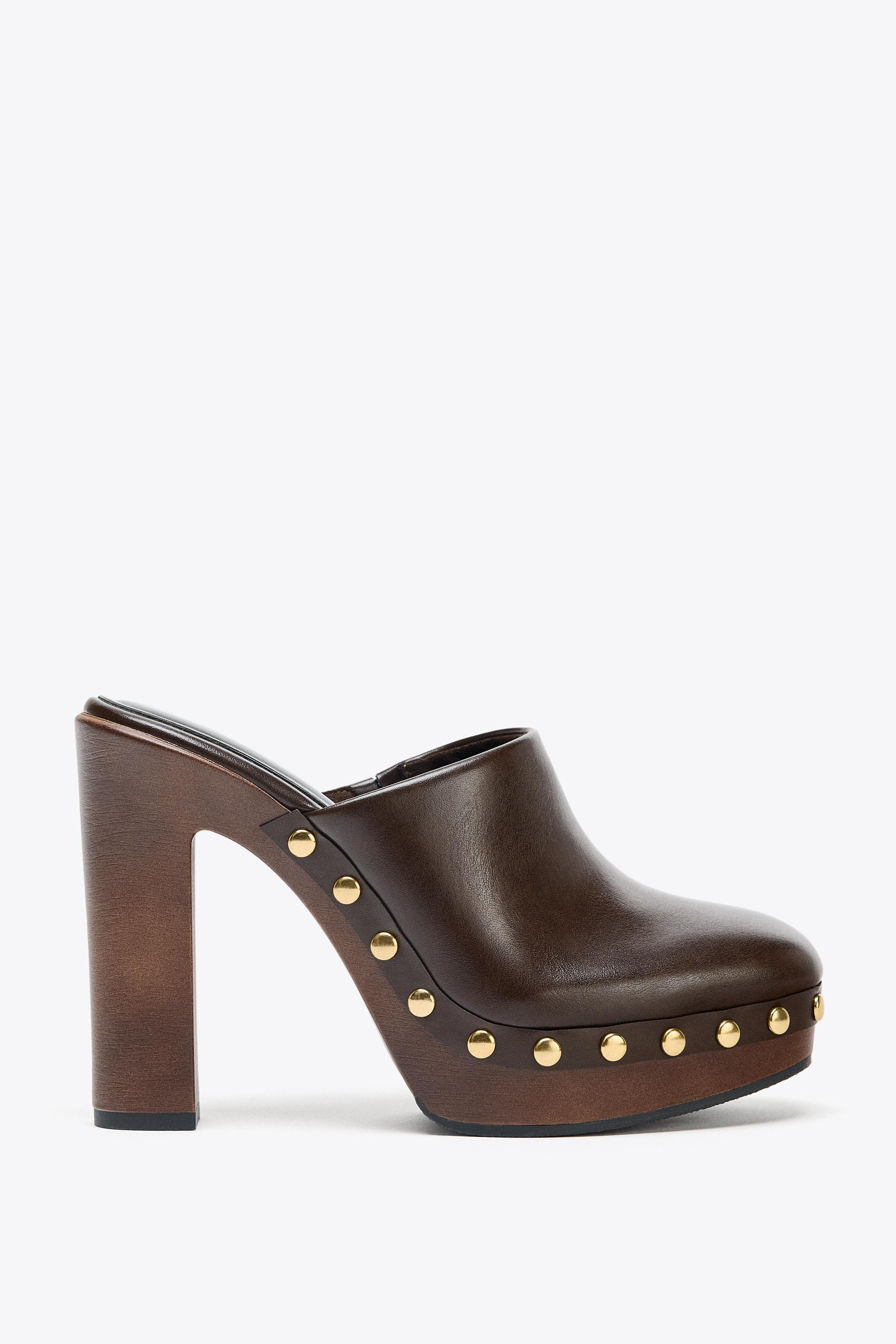 HIGH HEELED CLOG WITH STUDS | Zara US