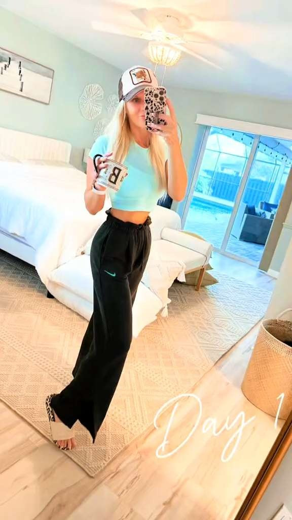 3 Days of HS school drop off outfit ideas:

Day 1 - Nike everyday modern fleece sweatpants in XS - they are no long available, linked current style. lululemon swiftly tech crop - wearing size 2 with the Flow Y bra under (wearing 4) - APL Big Logo TechLoom slides (size up 1/2 size in these). Goorin Bros Foxy Baby Patch trucker hat.

Day 2 - Alosoft leggings in athletic grey, wearing XS should have sized down to XXS. Alosoft center stage bra (wearing XS) under bubble hem l/s crop from Target wearing XXS for a more cropped length, sleeves are a little short. Chuck Taylor All Star lift platform  (size down a full size) cute little ruffle socks from FP!

Day 3 - Target onesie (wearing XS) with Alo Yoga washed extreme crop pullover in black/white tie dye which was an exclusive color no longer available current colors linked - wearing XS. New Balance 327 sneakers and Prada baseball hat. 

Loopy phone case "BRIEGENICOLE" gets you 10% off. 

 #LTKActive #LTKOver40 #LTKStyleTip