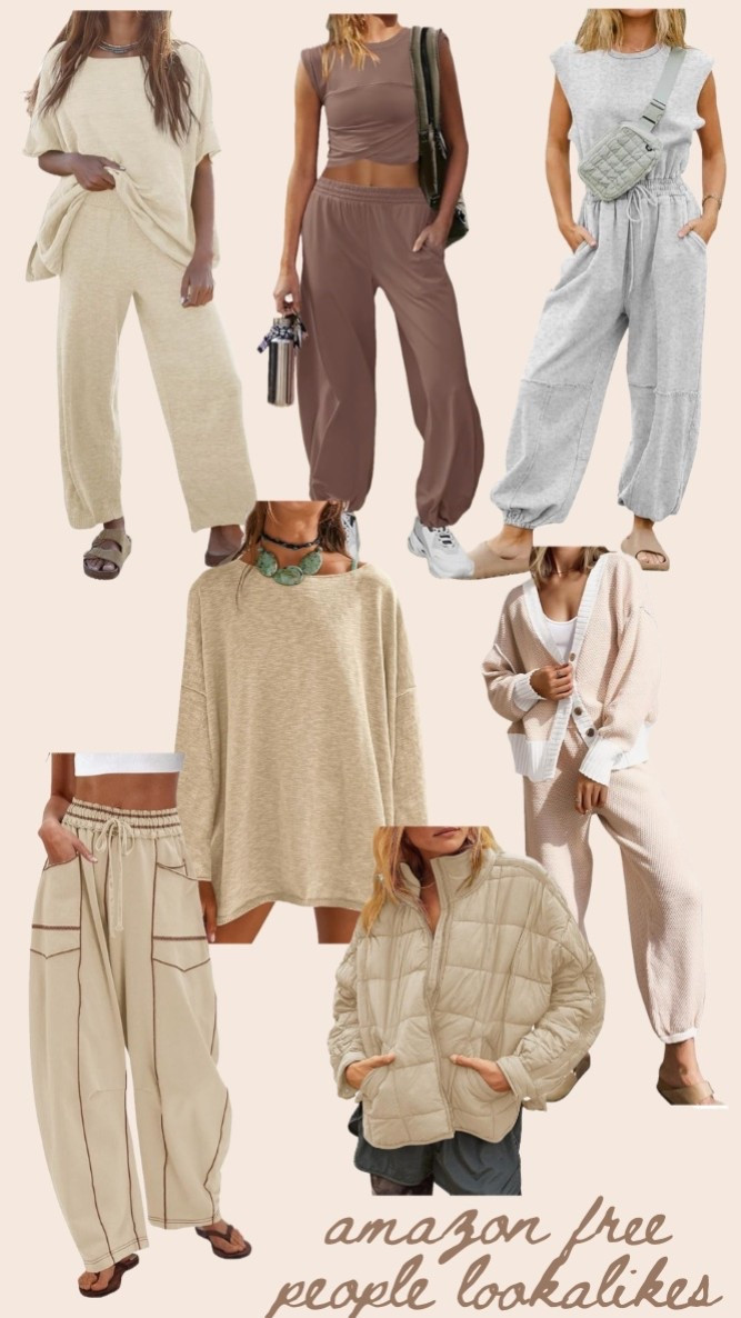 AMAZON FREE PEOPLE LOOKALIKES
………………
matching set free people set fp movement set free people dupe fp movement dupe gray set travel look travel set sweatpants sweater set fall outfits casual fall outfit ideas casual outfits barrel jeans barrel pants quilted jacket puffer jacket puffer coat quilted coat cozy outfit cozy clothes amazon finds amazon fashion amazon sale boho style boho outfit bohemian outfit bohemian style crop top shorts set capsule wardrobe set under $50 matching set under $25 fall coat fall outfit fall jacket winter coat oversized jacket oversized set oversized coat cardigan 

#LTKFindsUnder50 #LTKStyleTip #LTKTravel