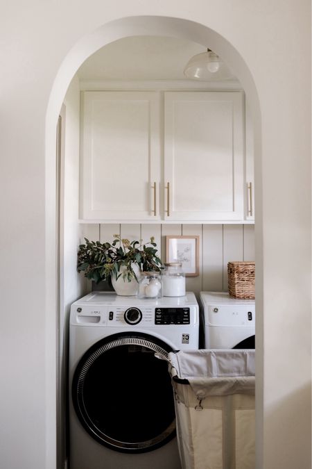 Shop our laundry room! Love this Amazon laundry basket on sale now - it’s holds tons of clothes! ☺️ 

#decor #clean #modern #neutral #storage 

#LTKfindsunder100 #LTKhome #LTKsalealert
