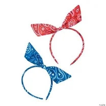 Bandana Print Bow Headband - Apparel Accessories - 6 Pieces | Walmart (US)
