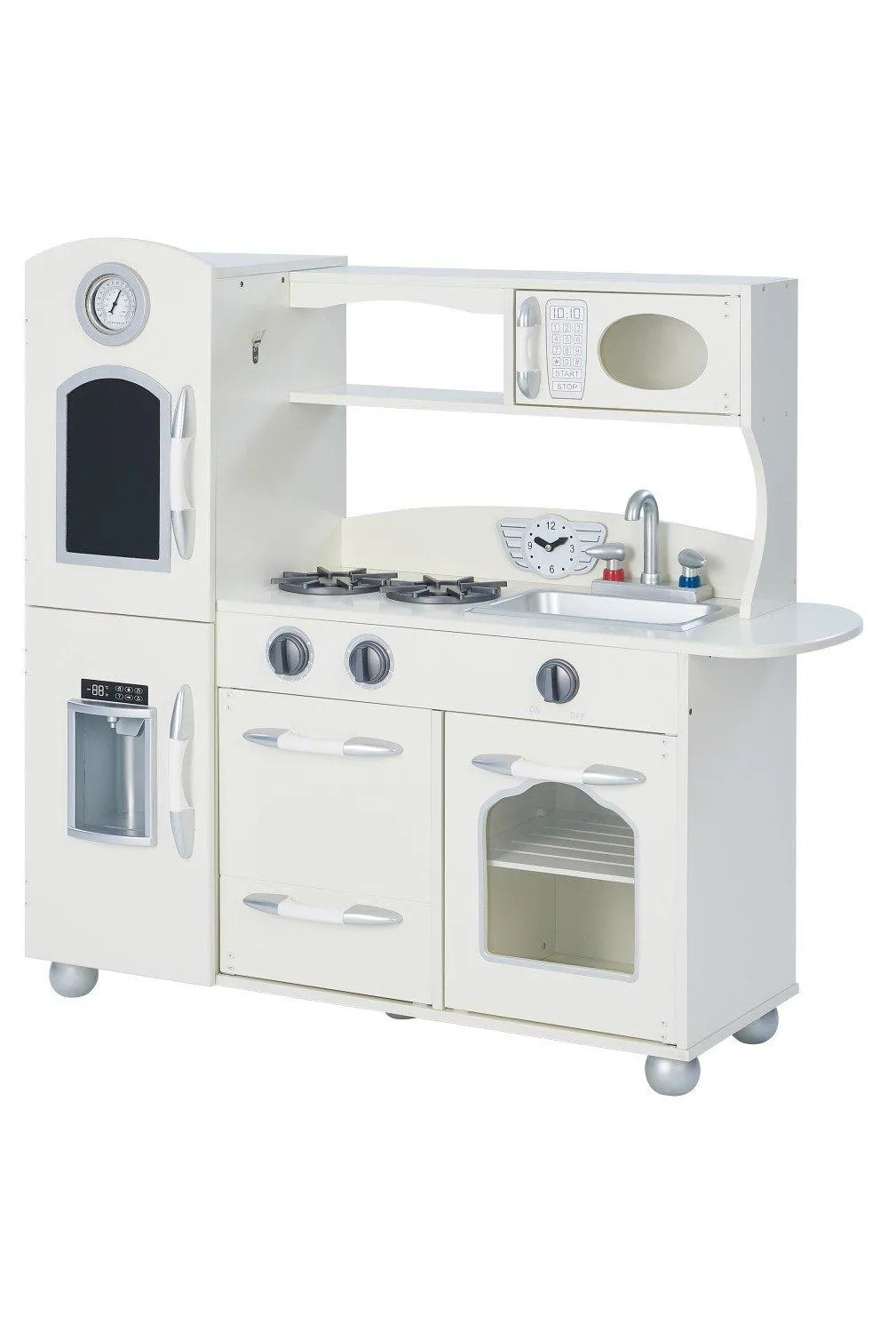 Dress Up & Role Play | White Westchester Retro Wooden Kitchen Toy Kitchen With Ice Maker | Teamso... | Debenhams UK