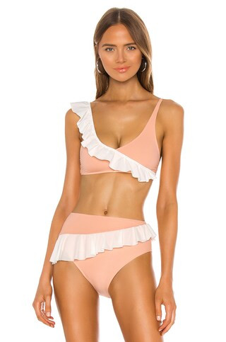 Tularosa Julieta Top in Peach & White from Revolve.com | Revolve Clothing (Global)