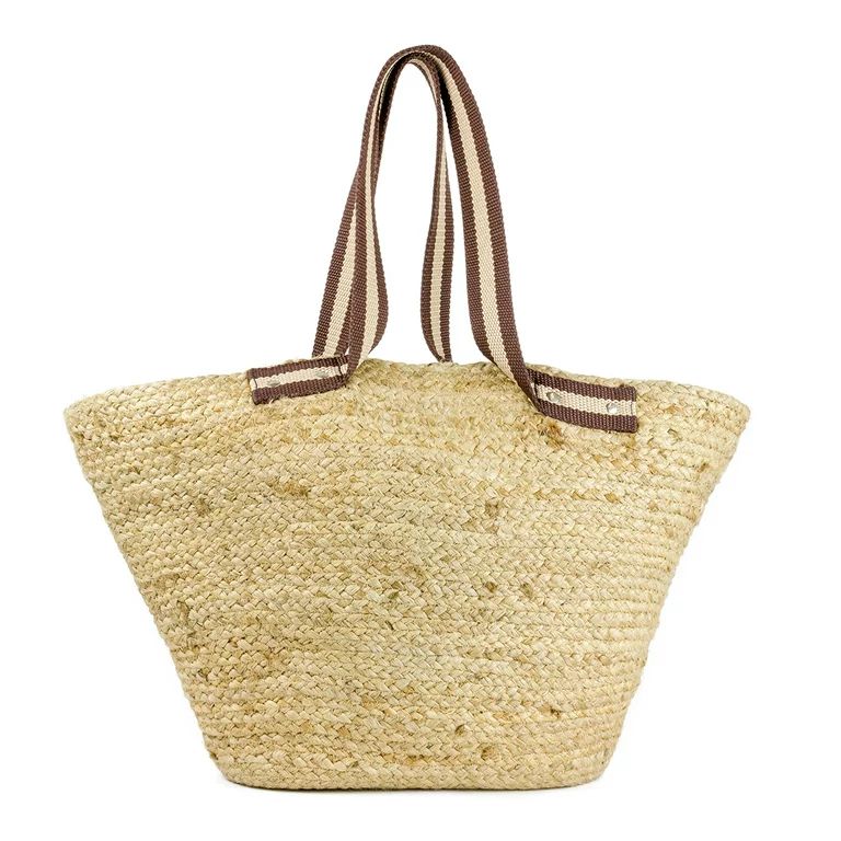 Magid Women's Spring Canvas Striped Handle Jute Bag Natural | Walmart (US)