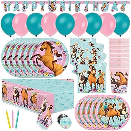 Spirit Riding Free Party Supplies and Decorations with Balloons for Spirit Birthday Party, Serves 16 | Amazon (US)