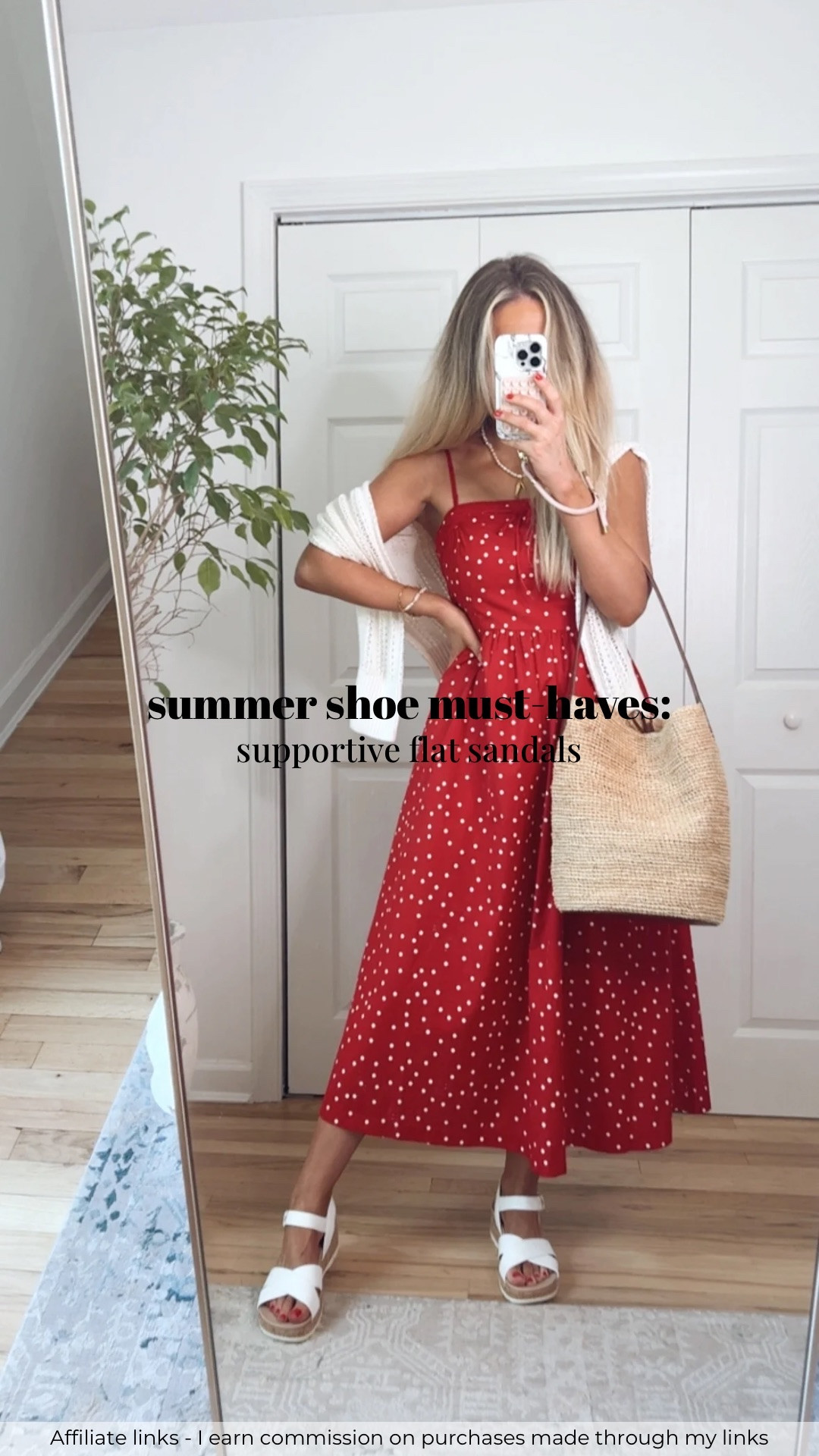 Affiliate links - I earn commission on purchases made through my links | supportive flat sandals