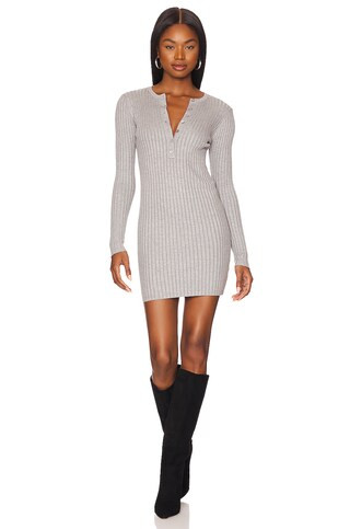Steve Madden Lexie Mini Dress in Heather Grey from Revolve.com | Revolve Clothing (Global)