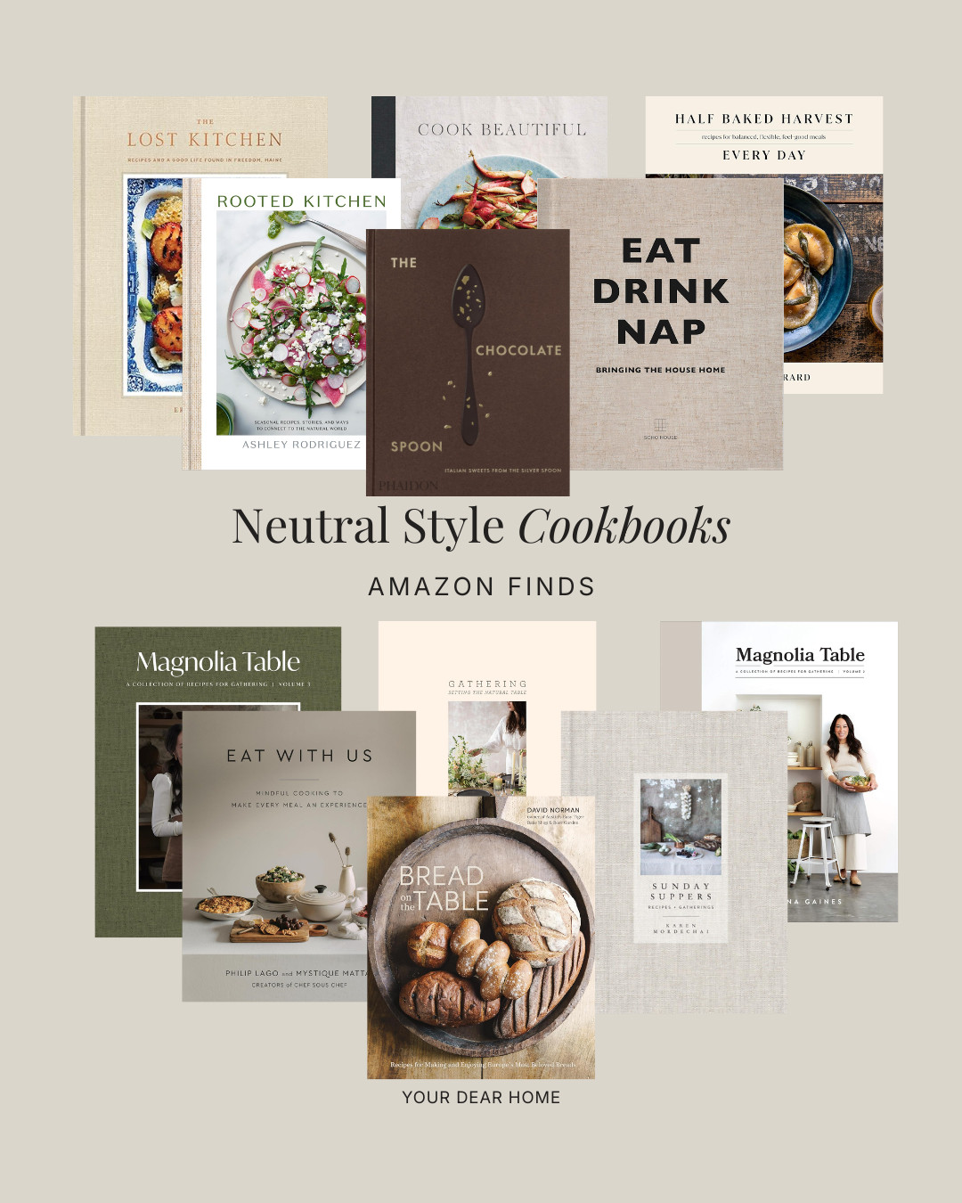 Cookbooks work really well in kitchen countertop styling because they add height and personality. They also help break up long stretches of counter space. 

 #LTKHome