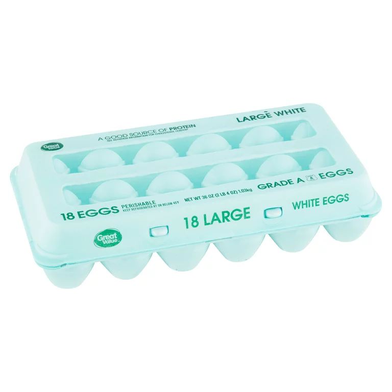 Great Value Large White Eggs, 18 Count | Walmart (US)