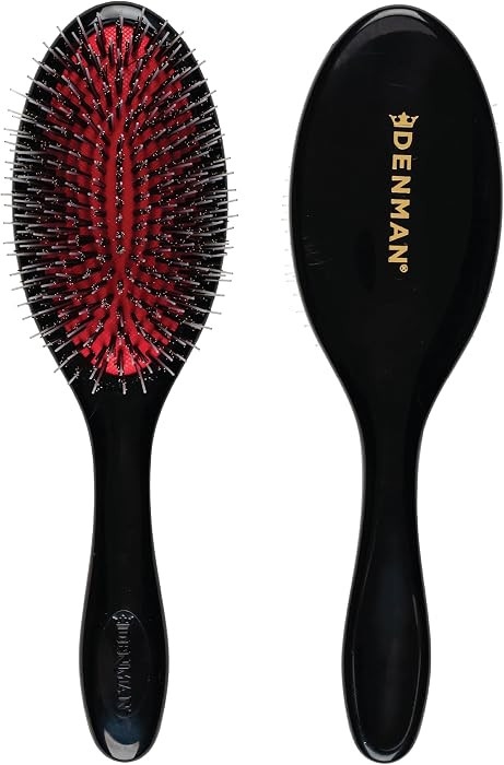 Denman Boar Bristle Hair Brush \u2013 Smoothing & Shine Enhancing for Slick Back Styles, Curl Def... | Amazon (US)