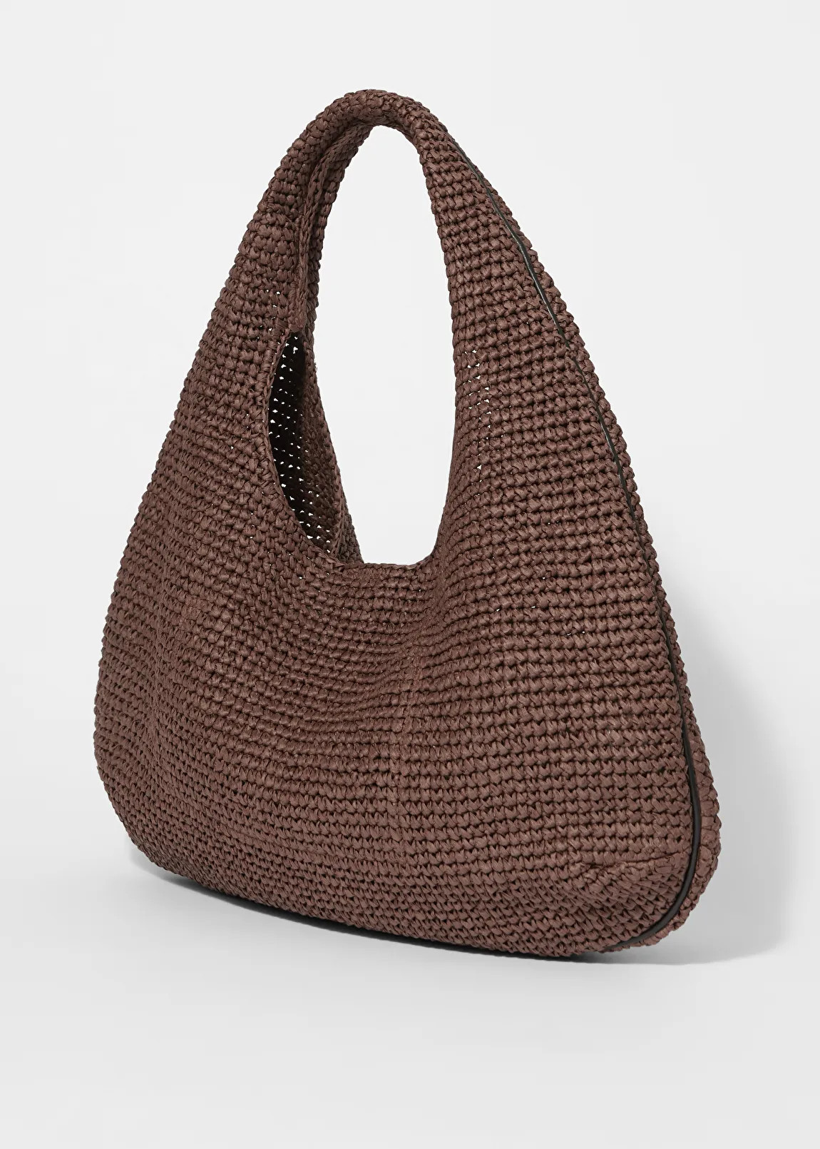 Leather-Piping Straw Shoulder Bag | & Other Stories EU