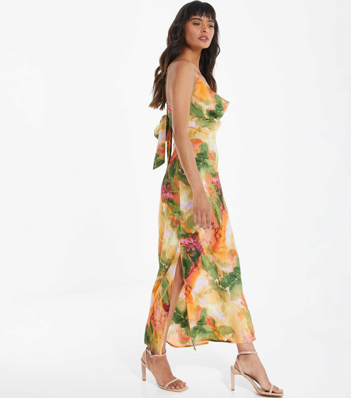 QUIZ Multicolour Marble Cowl Neck Strappy Midaxi Dress
						
						Add to Saved Items
						Remo... | New Look (UK)