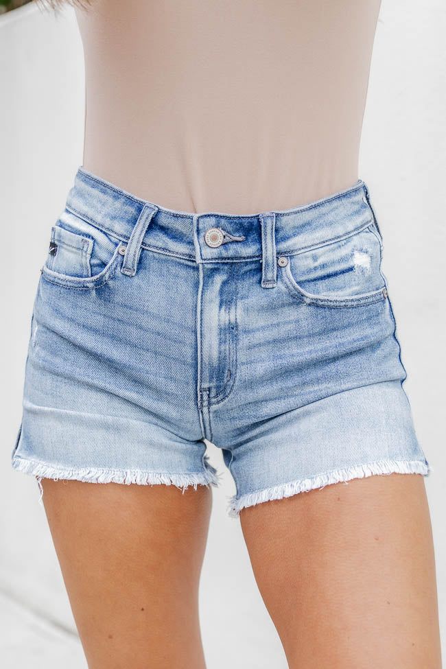Roll The Windows Down Denim Shorts | Pink Lily
