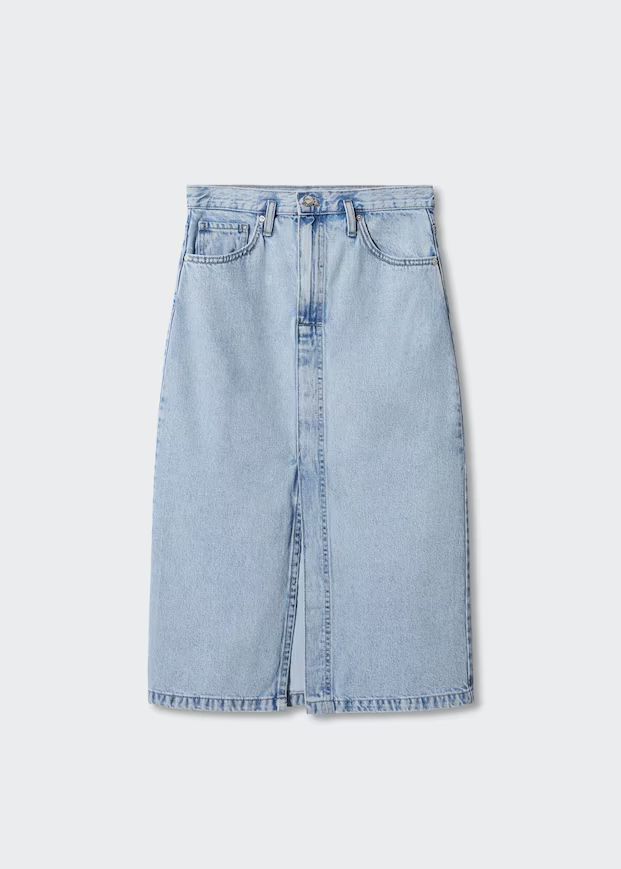 Denim midi skirt | MANGO (US)