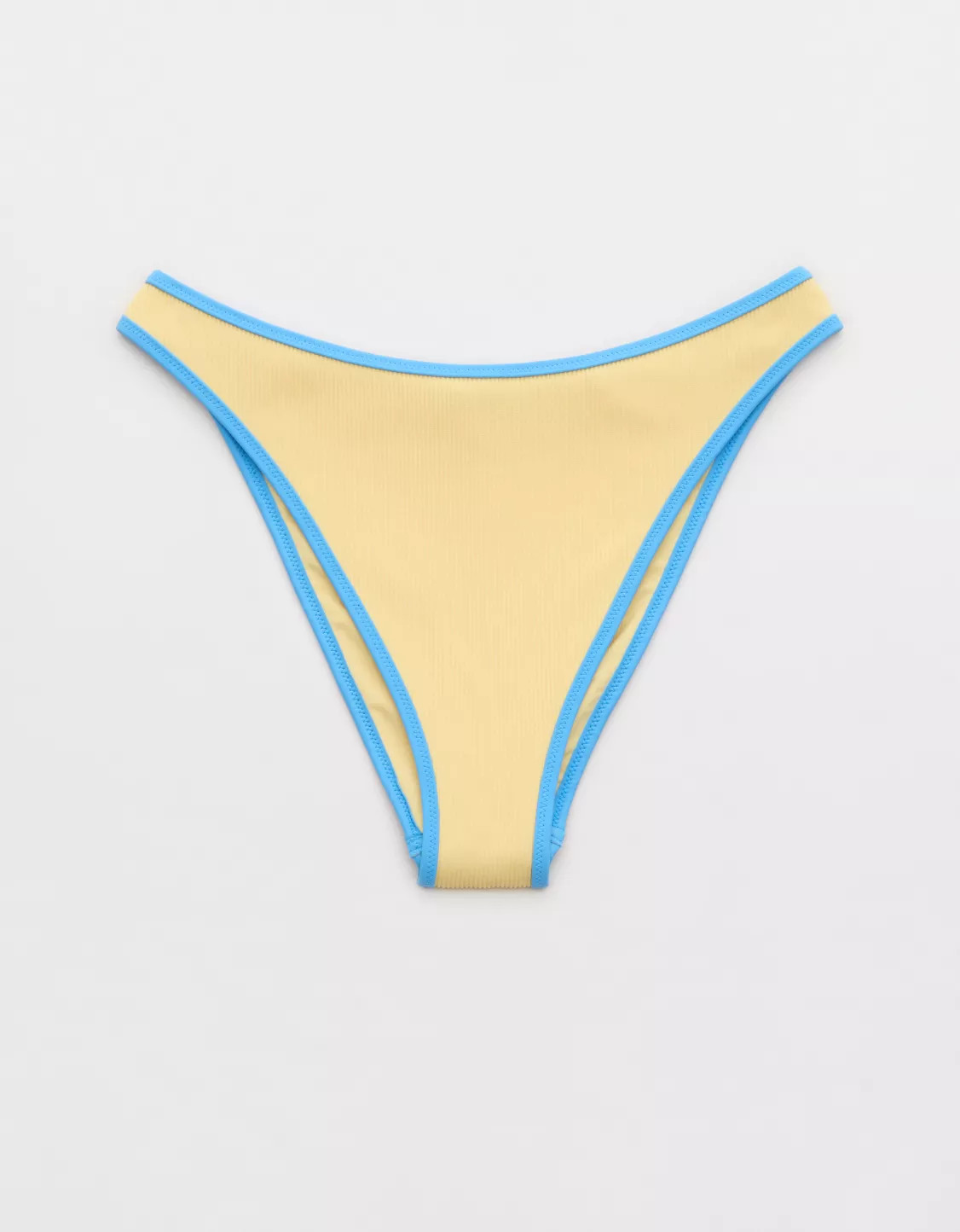 Aerie Mid Rise Cheeky Ribbed Bikini Bottom | Aerie