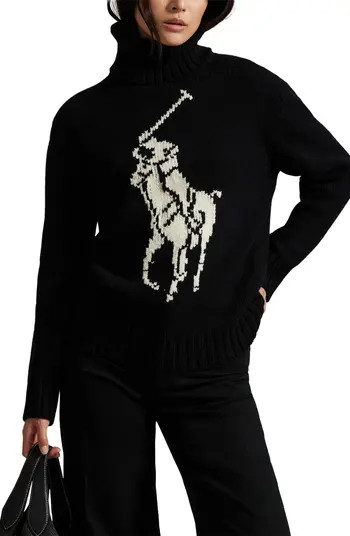 Big Pony Turtleneck Wool Sweater | Nordstrom