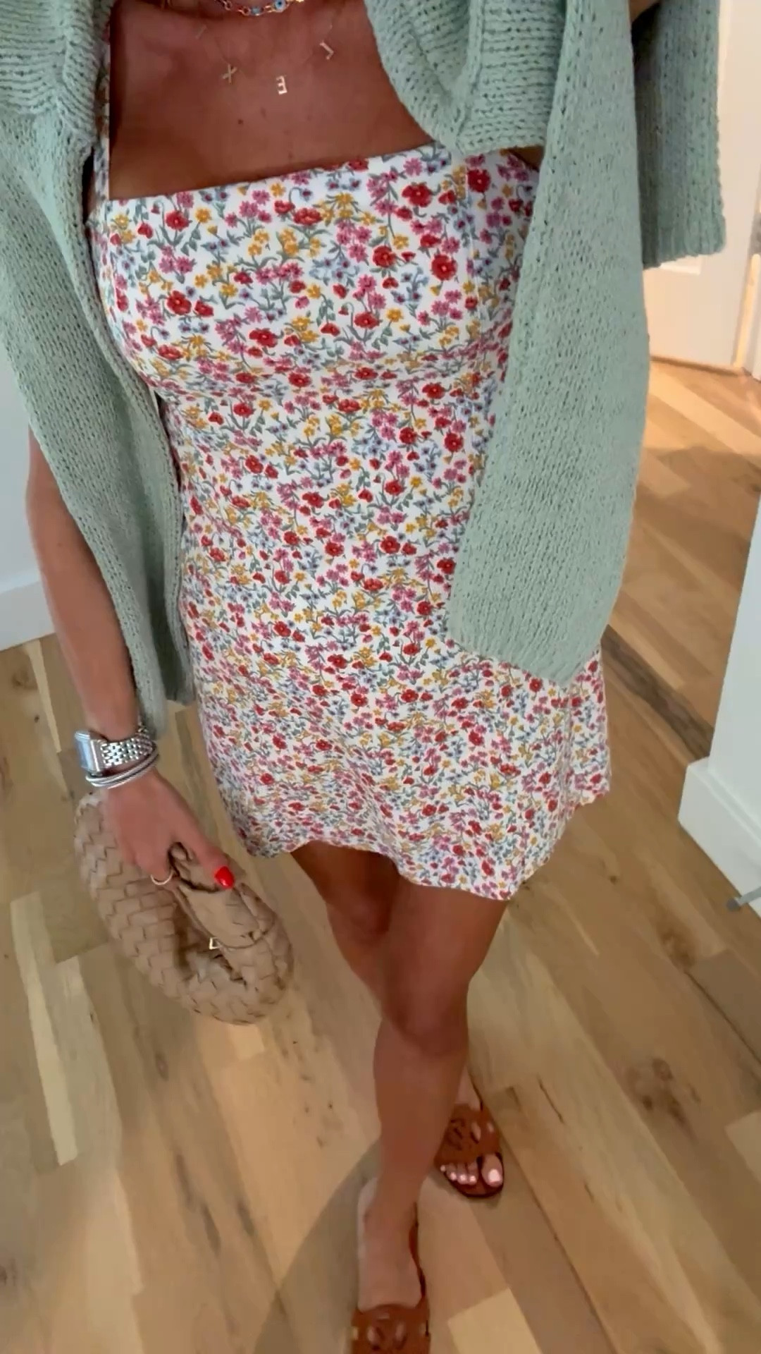 The perfect floral dress for spring I love how it has a built-in bra and shorts paired it with this mint green cardigan

#LTKSeasonal #LTKPetite #LTKootd