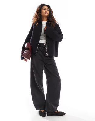 Weekday Ari wool blend jacket in black | ASOS (Global)