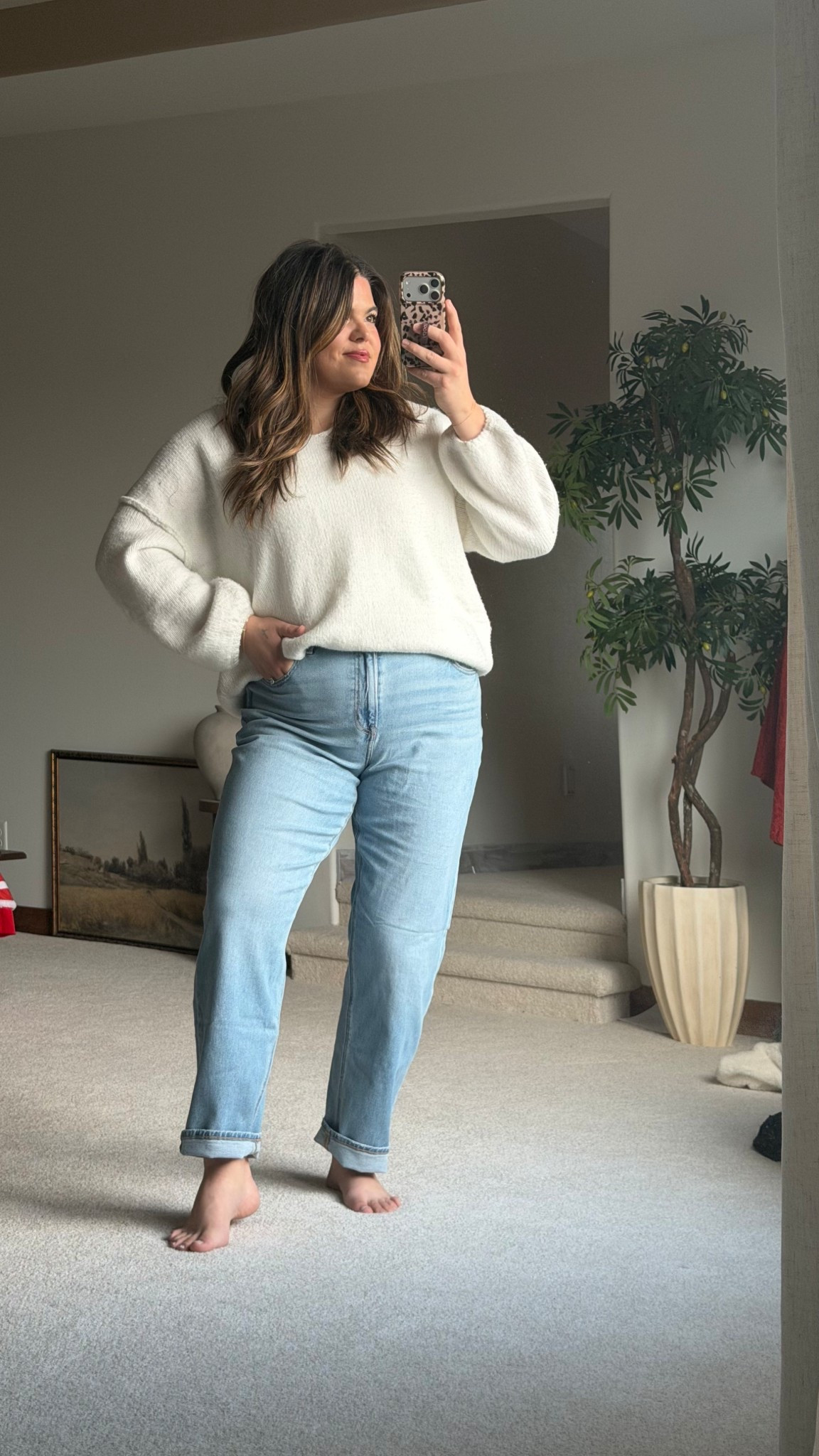 New jeans from American eagle!! Currently 40% off - high waisted straight jean - wearing size 14 

#LTKSaleAlert #LTKootd #LTKmomlife