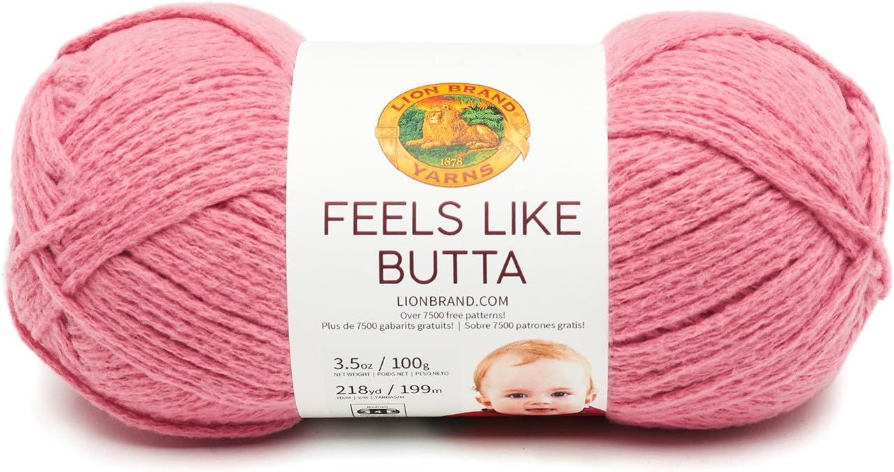 Lion Brand Yarn Feels Like Butta Yarn, Dusty Pink | Amazon (US)
