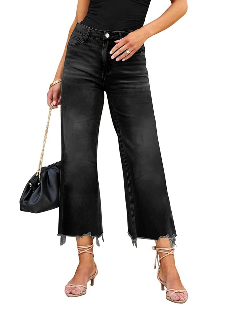 LOLONG High Waisted Flare Jeans for Women Casual Bell Bottom Denim Pants | Amazon (US)