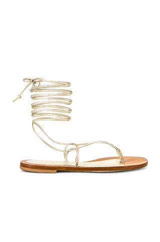 CoRNETTI Lola Lace Up Sandal in Gold from Revolve.com | Revolve Clothing (Global)