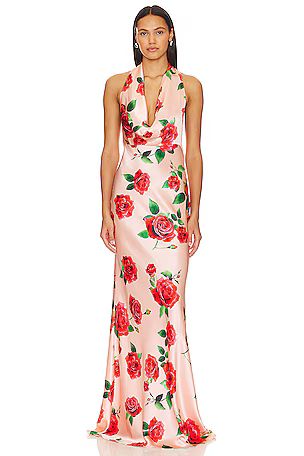 x Bridget Nessta Gown in Pink Floral | Revolve Clothing (Global)