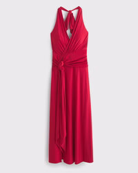Knot-Front Maxi Dress | Abercrombie & Fitch (US)