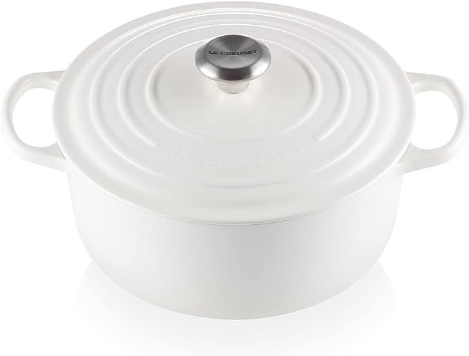 Le Creuset Enameled Cast Iron Signature Round Dutch Oven, 9 qt., White | Amazon (US)