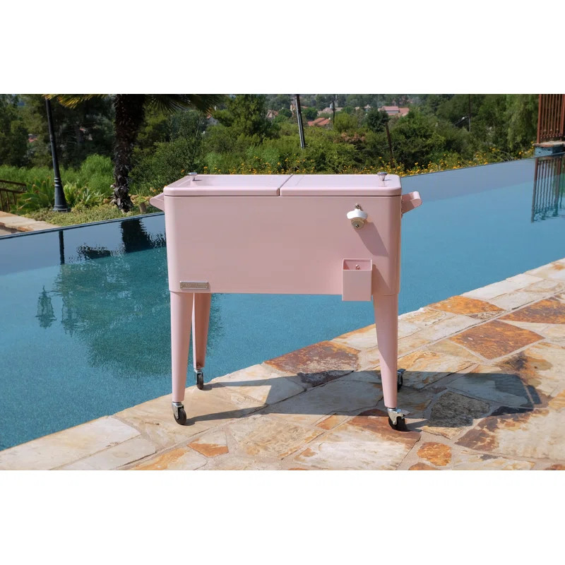 Permasteel 80-Qt Classic Outdoor Patio Cooler On Wheels | Wayfair North America