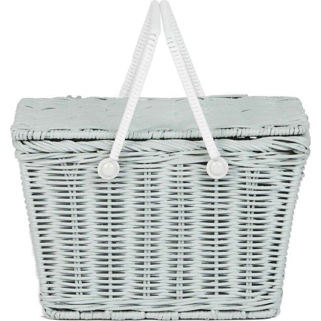 Olli Ella | Rattan Piki Basket, Vintage Blue | Maisonette | Maisonette