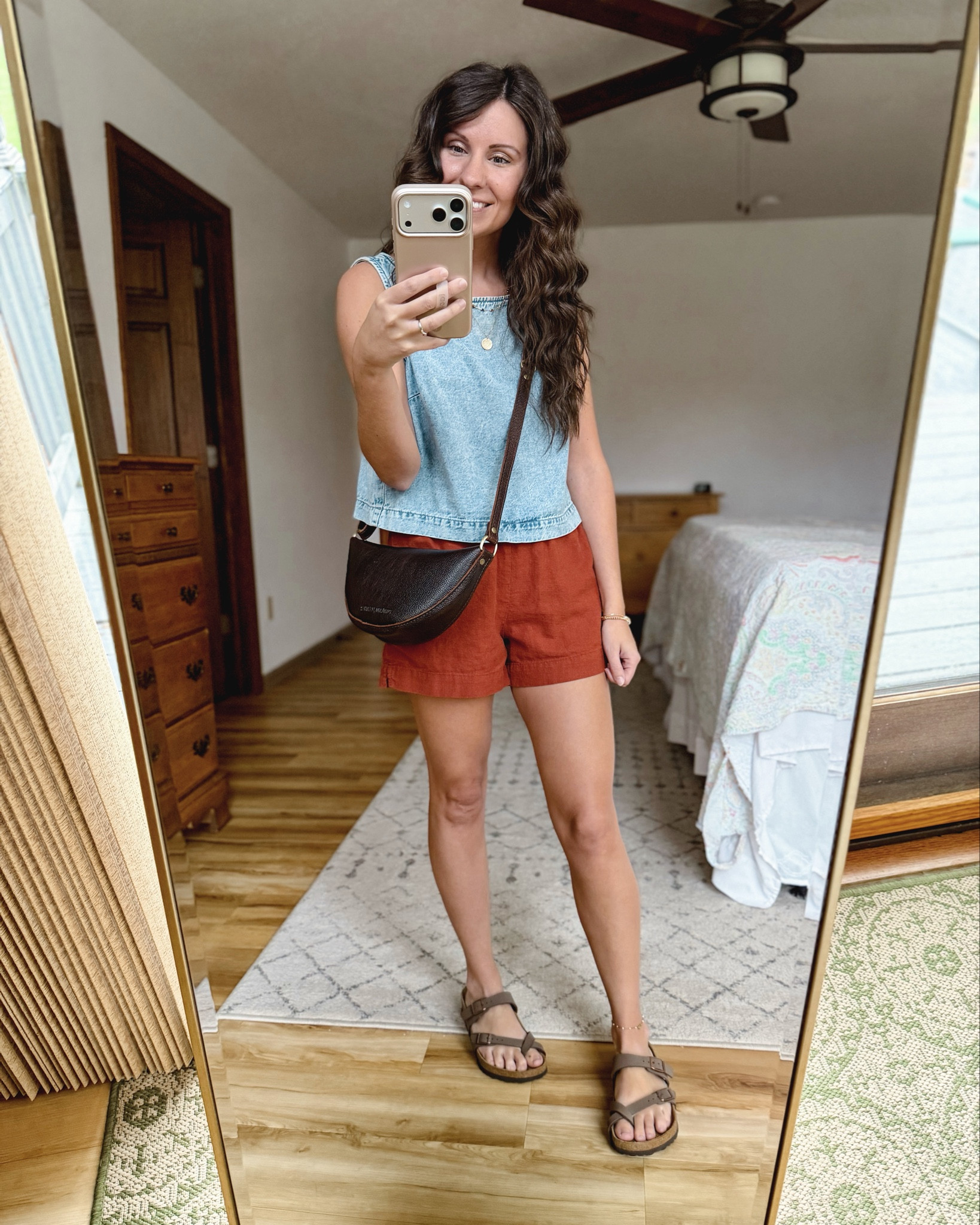 xxs in my linen shorts (they run big and stretch down with wear so I sized down. I also own in the green/kombu color). 

My denim tank is from Gap last year. they brought it back this year in a more square neck version. Wearing small petite. I also linked a bunch of other similar ones.

My Birkenstock sandals fit best a size down (36). 

This sling bag is gorgeous and the perfect size! 

#LTKPetite #LTKootd #LTKgrwm