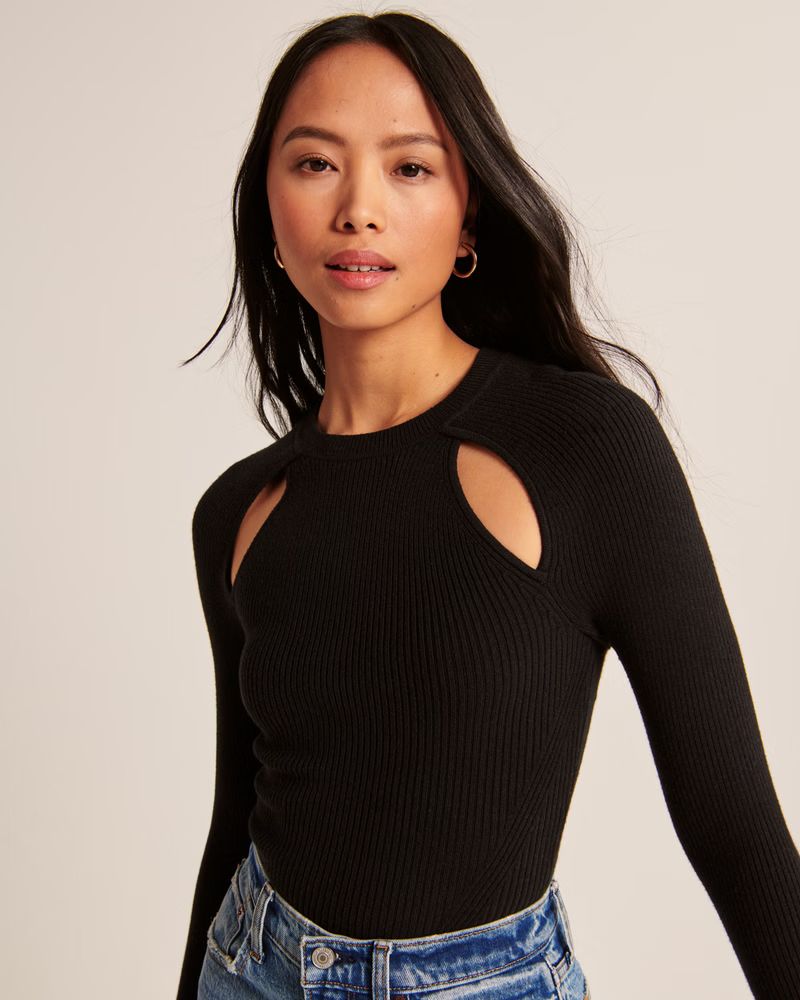Collarbone Cutout Slim Top | Abercrombie & Fitch (US)