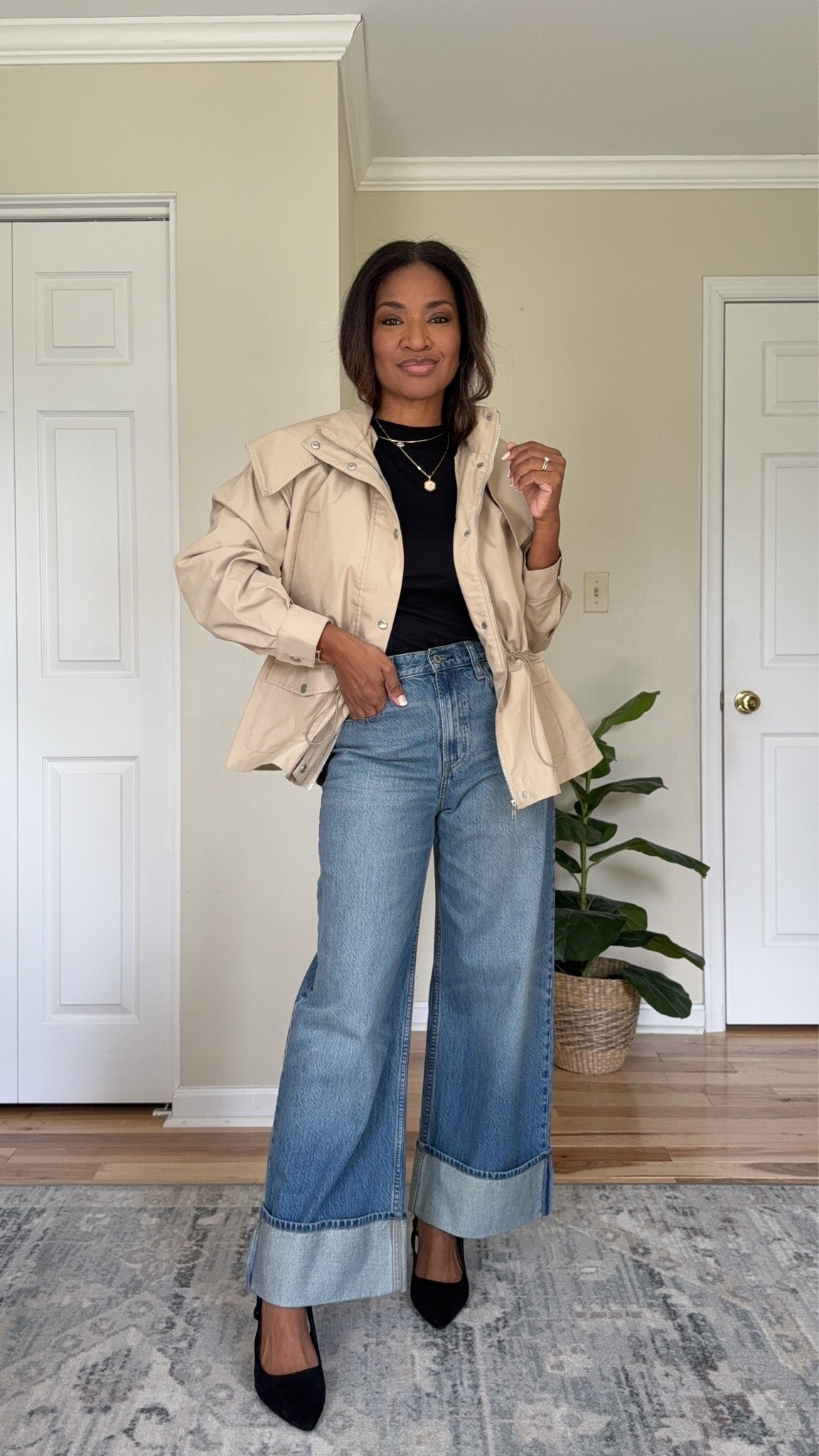 Jacket: Small
Top: Small
Jeans: 27 / Size 4
Shoes: Size 9

#LTKootd #LTKgrwm #LTKOver40