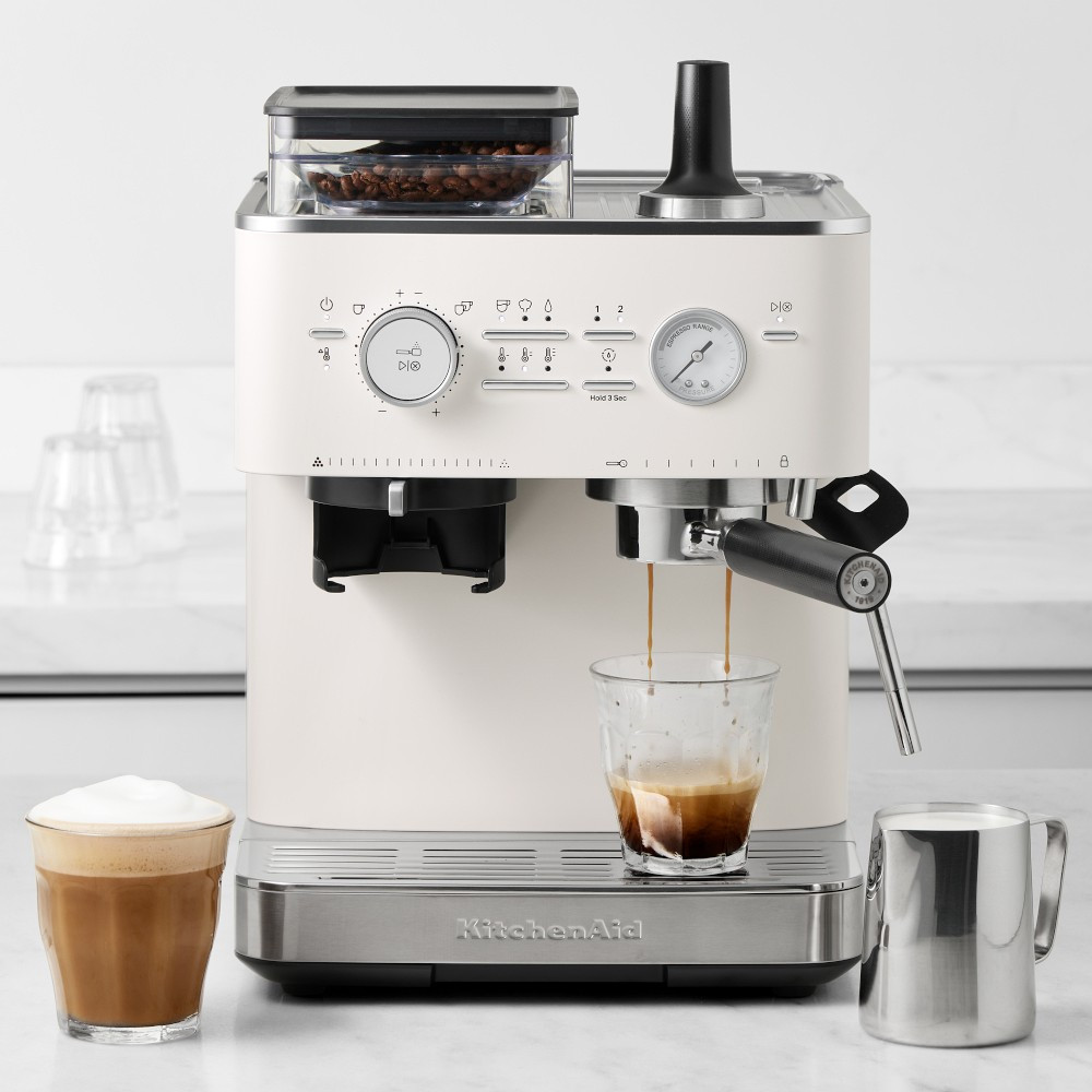 KitchenAid® Semi Automatic Espresso Machine with Grinder | Williams-Sonoma