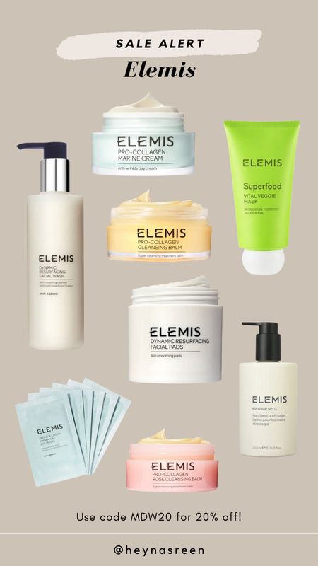 Elemis sale alert! Use code MDW20 for 20% off some of my favorite skincare products

#LTKFindsUnder100 #LTKBeauty #LTKSaleAlert
