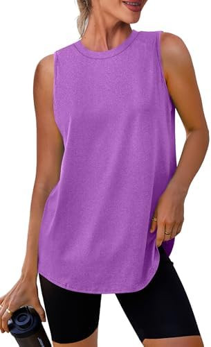 Womens Workout Tank Tops Lightweight Sleeveless Shirts for Women Loose Fit Tops for Athletic Runn... | Amazon (US)