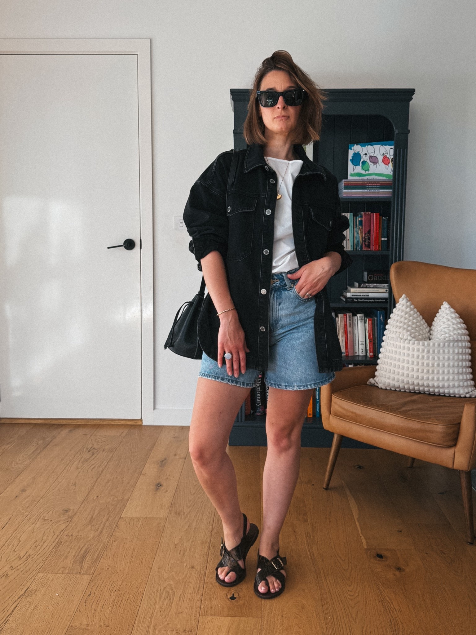 Shorts - Ceres Life. Wearing a size 8. Old 
Top - Assembly Label. Wearing a size 8
Shacket - Feather & Noise. Wearing an 8
Sandals - Sezane. Tts 

#LTKaustralia #LTKsummer #LTKnewzealand