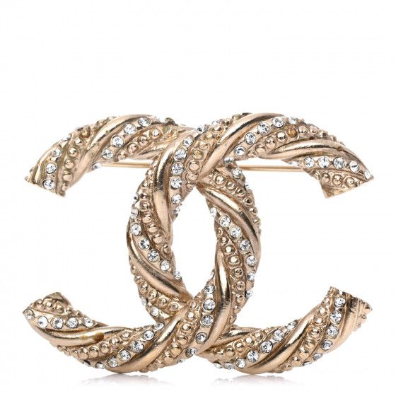 CHANEL

Crystal Twisted CC Brooch Light Gold | Fashionphile